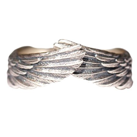 Justerbar Engelvinger Formet Åpen Ring Elegant Parring Ornament For Daglig Bruk