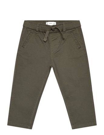 Elastic Waist Trousers Green Mango