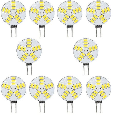 10 kpl 4 W LED Bi-pin -valot 300 lm G4 T 15 LED-helmiä SMD 5730 Lämmin valkoinen Valkoinen 12 V