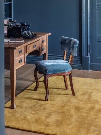 Einfarbig Handloom Premium Teppich - Gold 160X230 Wolle, Im Modernen Stil