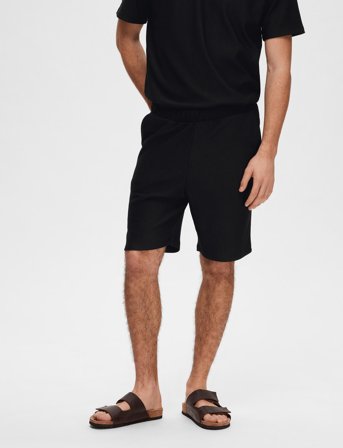 Selected Slhloose-Plisse Shorts Ex - Black - XL