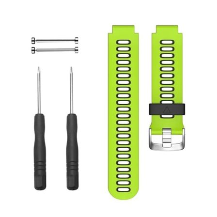 Ersättningsrem för Garmin 220/230/235/620/630/735TX GPS- watch(Lime+Black)