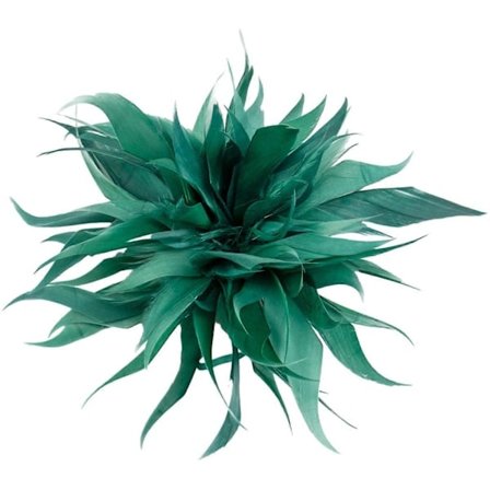 Stoff Fjær Blomst Brosje Dekorativ Klesnål Dress Krage Sjal Skjerf Merke Kvinner Bryllupsfest Mørkegrønn