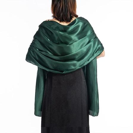 Dame Bryllupssjal Og Wraps Ren Farge Elegant Lange Brudesjaler Aftenfestklær Grønn