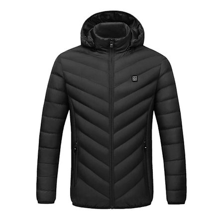 Elektrisk oppvarmet jakke unisex 3 oppvarmingsnivåer Usb oppvarming bomullsjakke vinter sykling(2XL)