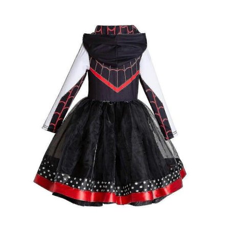 Ghost Spider-inspirerad kostym Spider Gwen-inspirerad kostym Ghost Spider-hoodie Spider Gwen Cosplay Tutu-klänningar Spider Födelsedag