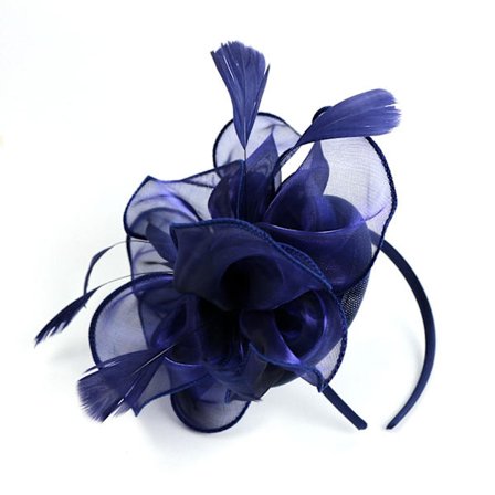 Falsk Fjer Net Garn Hat Ensfarvet Fascinator Bryllupper Te Party Hovedbeklædning Hårpynt Til