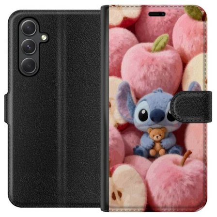 Kompatibelt Lommeboketui til Samsung Galaxy A25 Stitch blant rosa fluffy epler med teddy og søt kawaii-estetikk