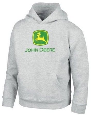 John Deere Hoodie Logo Grey