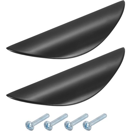 2 stk. - skap håndtak - dørhåndtak - halv - måne skap håndtak - hullavstand 64 mm - skuff håndtak