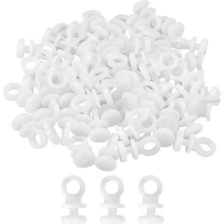 100 stk gardinskinneglidere, hvite plastgardinkroker gardinkroker campingvogn gardinkroker plast hvite gardinskinne skinneglidekroker