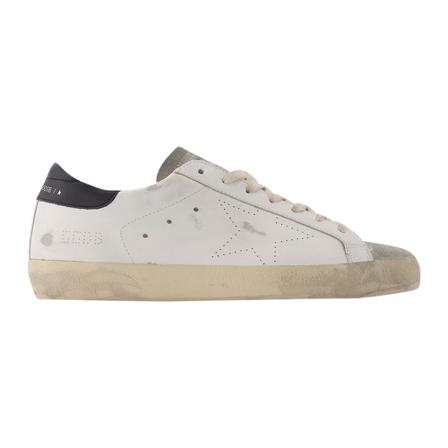 Golden Goose Super Star Sneakers in Leather , Wit , Heren , Maat: 43 EU
