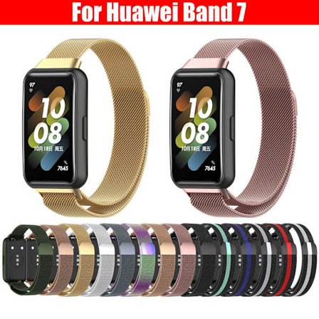 Metal klockarmband för Huawei Band 7 SVART black