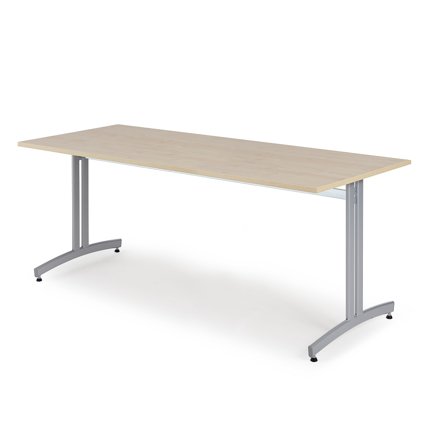 Kantinentisch SANNA, 1800x800x720 mm, silber/birke