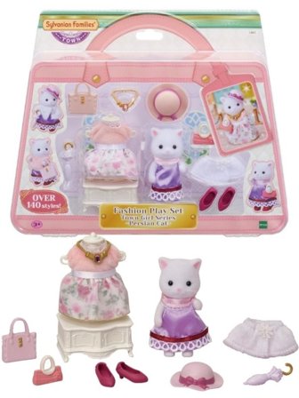 Sylvanian Families Byjente Persian Cat Motesett