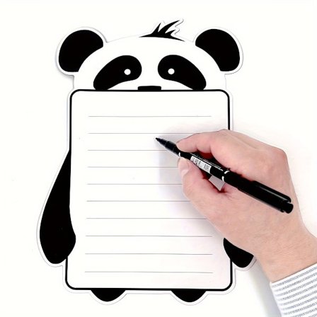 En magnetisk panda kylskåpsmagnet, mjuk memo whiteboard-klistermärke, en del.