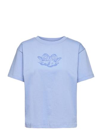 Organic T-Shirt Ss T-shirt Top Blå Barbara Kristoffersen By Rosemunde