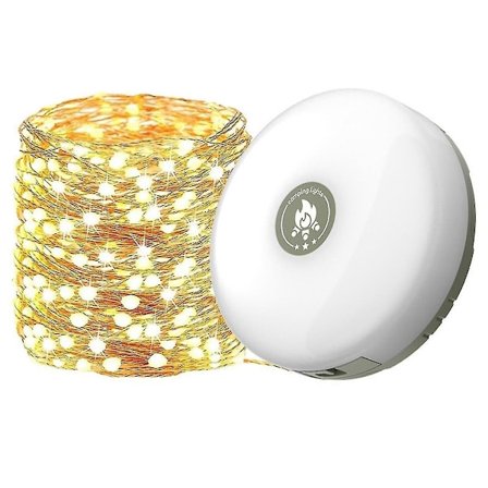 Camping lysstreng med 8 justerbare tilstande, LED campinglys genopladelig, campinglys, vandreture, telt perfekt