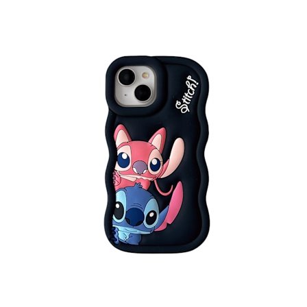 Stitch Silikonetui for iPhone 13 Pro - Svart[YDE]
