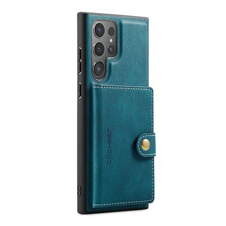 Läderplånbok med magnetiskt hållare för Galaxy S24 Ultra