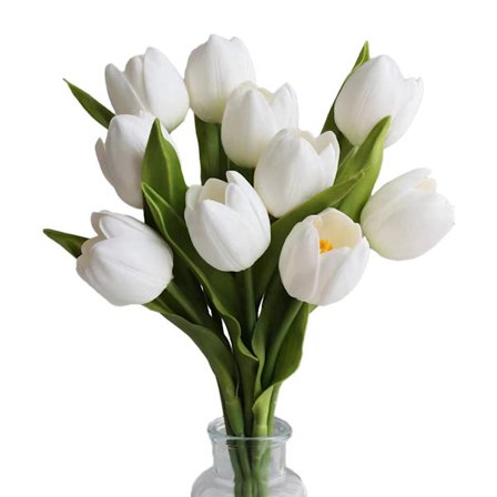 10 stk. kunstige silke-tulipaner, bulk, hjem, kjøkken, bryllupsdekorasjon