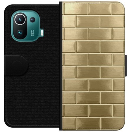 Plånboksfodral till Xiaomi Mi 11 Pro med Gyllene Murstenar