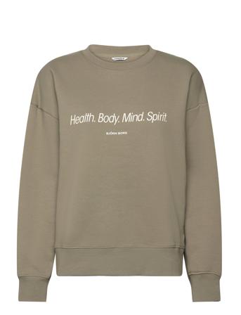 Borg Boyfriend Crew Sport Women Sport Clothing Sport Sweatshirts & Hoodies Sport Sweatshirts Khaki Green Björn Borg