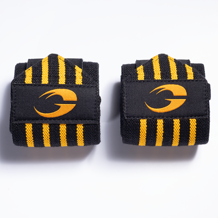 GASP Gear Hardcore Wrist Wraps 18 inch, Black/Yellow