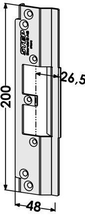 STEP ST9512 Stolpe for Schüco profilsystem 26,5 mm, Alarm & sikkerhet