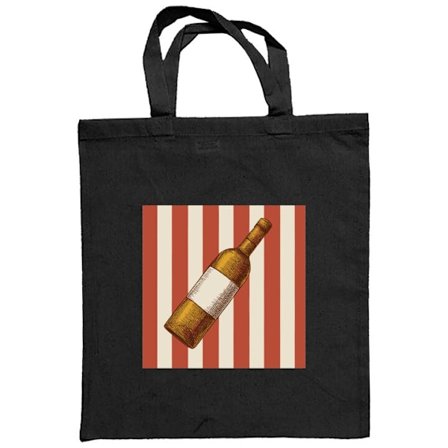 Kangaskassi Vinipullo punaviini kuvitus vintage juliste ranskalainen italialainen tyyli baari keittiö seinätaito