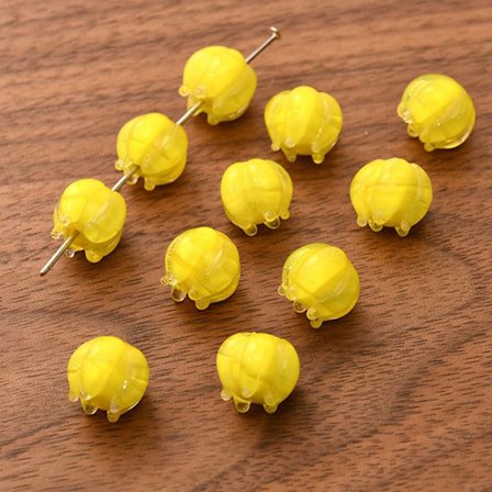 10 kpl Kukkanuppuhelmiä Kelloorkideahelmet KELTAINEN 10 KPL 10 KPL