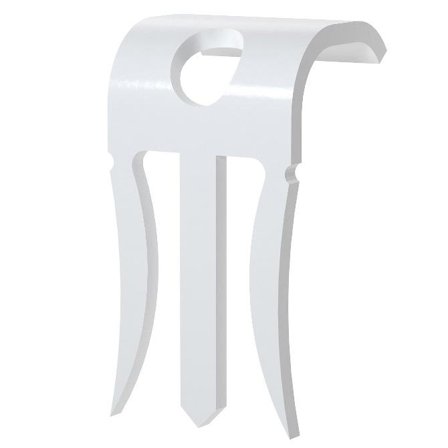 Castor magasinklammer gips oval MG-O-13 Hvit