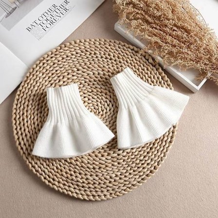 1 par falske ærmer aftagelige ærmemanchetter HVID