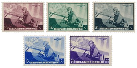 Belgien 1938 - OBP 466-70 - Ubrugt