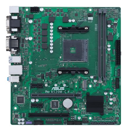 ASUS Pro A520M-C II/CSM - hovedkort - mikro ATX - Socket AM4 - AMD A520