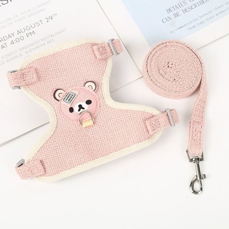 Kanin valjaat Bunny Leash vetoköysi PINK M