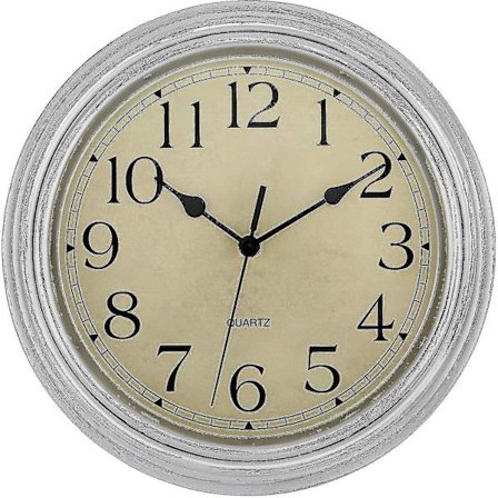 Tyst Rund Retro Kvartsväggklocka (12 tum) (FMY)