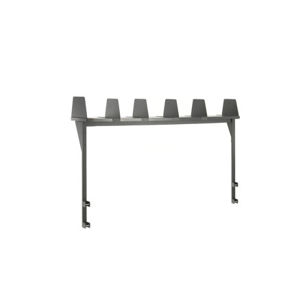 Aufsatzregal CARGO mit 6 Teilern, 1600 x 300 mm, grau