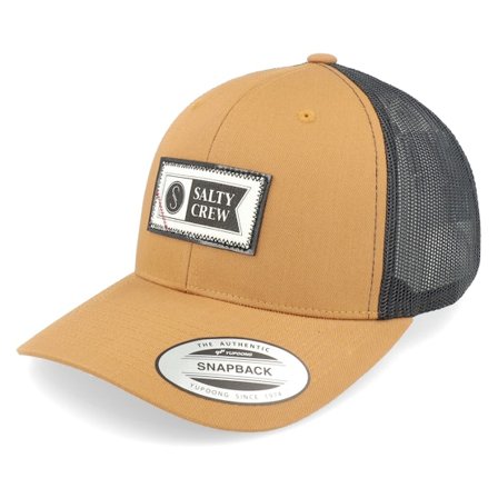 Salty Crew - Beige trucker Czapka Z Daszkiem - Topstitch Retro Camel/Black Trucker @ Hatstore