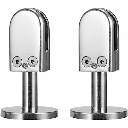 Glasklemme til trapper, 2 stk. glasklemme 6-8 mm, 304 rustfrit stål glasklemme, glasklemmer til balustrade, med nedre støttepille, justerbar