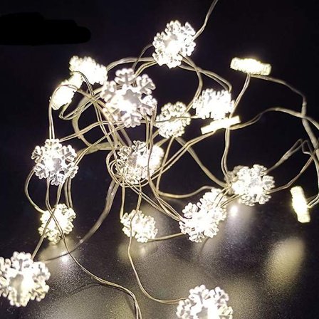 Juldekorationer Snögubbe Jultomte Rådjurshuvud Ljusslinga Led Koppartrådslampa Str-1098