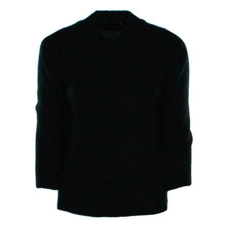 Roberto Collina, Round-neck Knitwear Zwart, Dames, Maat:L