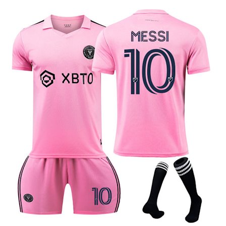 Miami drakt nr. 10 Messi Major League Soccer uniform rosa voksen unisex XL