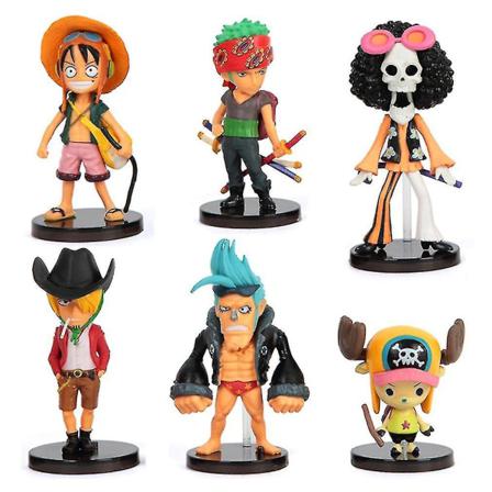 6 St Set Zoro Toy Doll Anime Collection I Ett Stycke