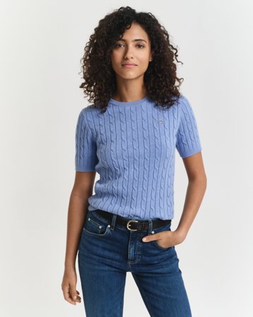 GANT Damen Zopfstrick-Pullover aus Stretch-Baumwolle (XS)
