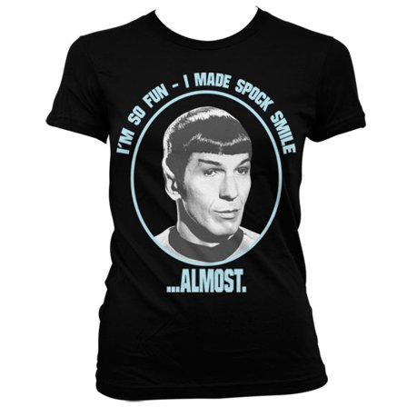 Star Trek I Made Spock Smile Girly T-Paita XL