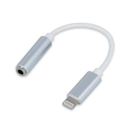 Lightning to 3,5 mm Aux Audio Jack Adapter, iPhone - valkoinen