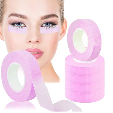 6 Rolls Eyelash Extension Tape Breathable Lash Tape For Eyelash Extension Micropore Fabric Under Eye Tape For Eyelash Extension Supply