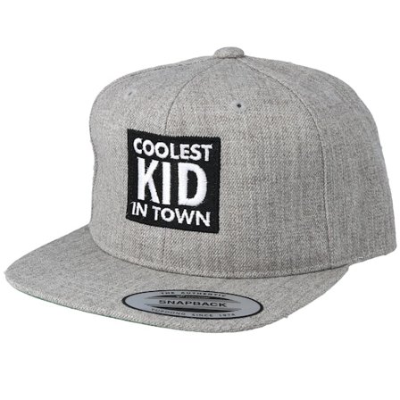 Kiddo Cap - Grey - snapback - Cap - Kids Coolest Kid In Town Grey Snapback - Hatstore