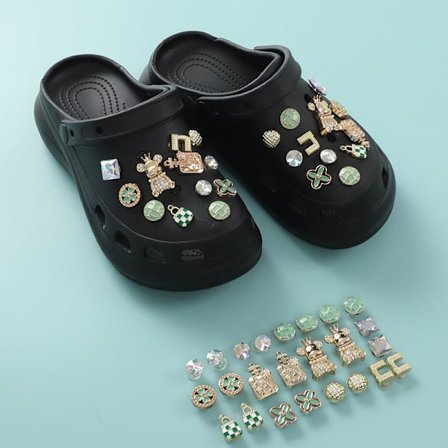 Grønn bjørn avtagbar skoblomst (ekskludert sko), grønn sjarm